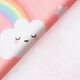 Decostof Half panama Wolken en regenboog – roze,  thumbnail number 5