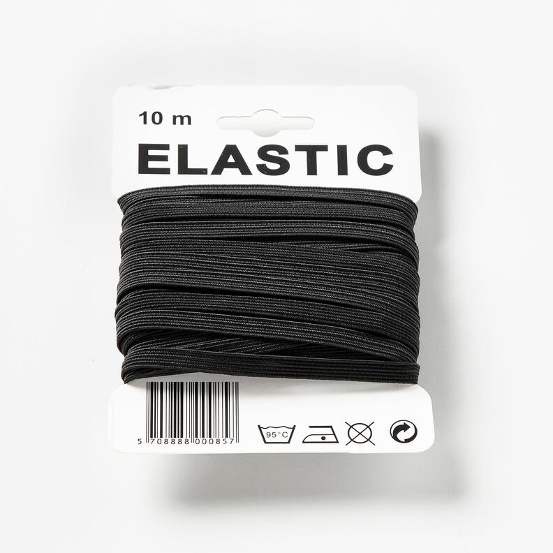 Elastiekband [10 m | 5 mm] – zwart,  image number 1