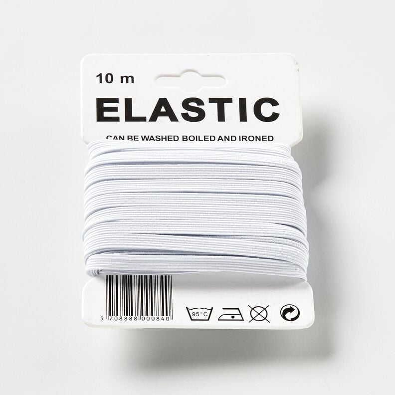 Elastiekband [10 m | 5 mm] – wit,  image number 1