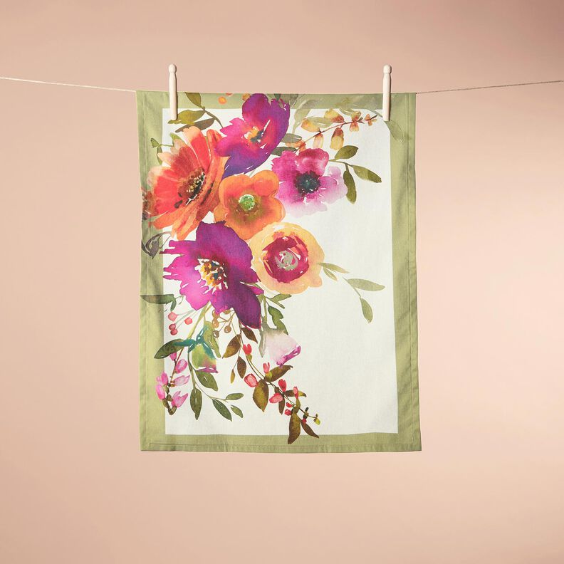 Decopaneel Trio Aquarel bloemen – ivoor/bessen, image number 7