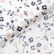 Zijde-viscose-satijn kleine bloemen – wit,  thumbnail number 5