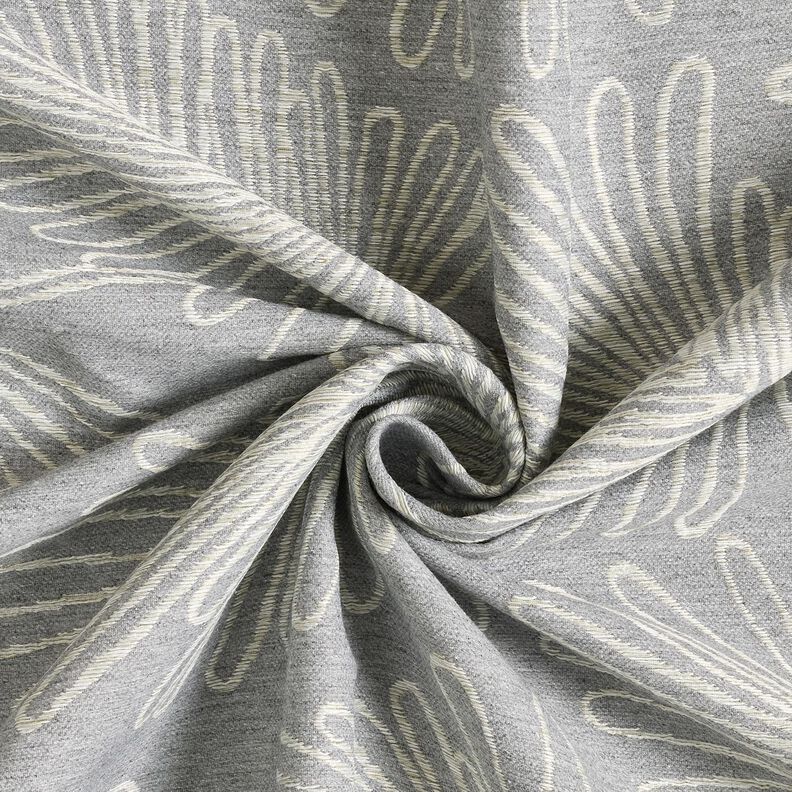 Decostof Jacquard Bladcontouren – grijs, image number 3