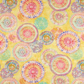 Outdoorstof Canvas Mandala – lichtgeel, 