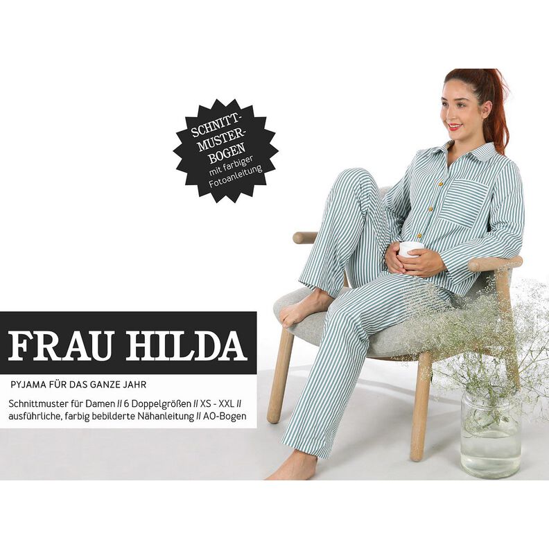 FRAU HILDA Pyjama's met korte en lange versies | Studio Schnittreif | XS-XXL,  image number 1