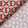 Katoenen stof Cretonne Bloemen-vakjes – roodbruin/licht taupe,  thumbnail number 4