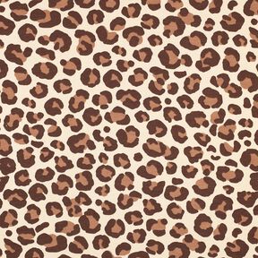 Sweatshirt geruwd eekhoorntjes | Poppy Fabrics – creme/donkerbruin, 