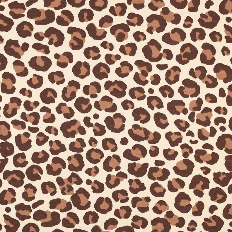 Sweatshirt geruwd eekhoorntjes | Poppy Fabrics – creme/donkerbruin,  image number 1
