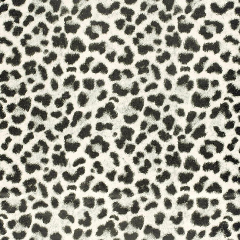 Stretch velours sneeuwluipaard – ivoor/zwart, image number 1