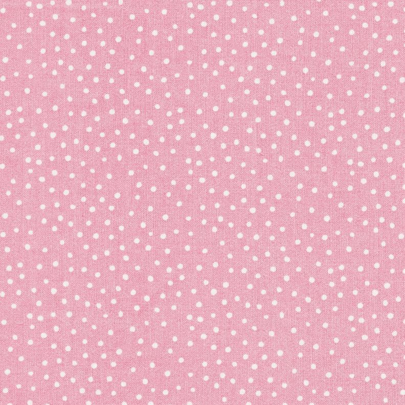 Katoenen stof Cretonne fijne stippen – roze,  image number 1