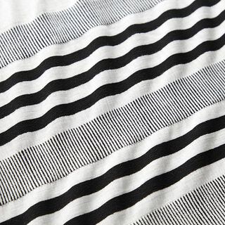 Viscosejersey gecrasht – wit/zwart | Stofrestant 50cm, 