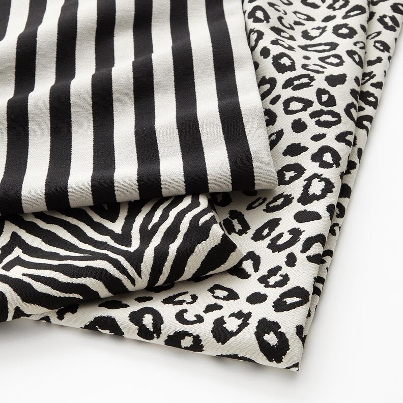 Decostof Jacquard Zebra – ivoor/zwart,  image number 5