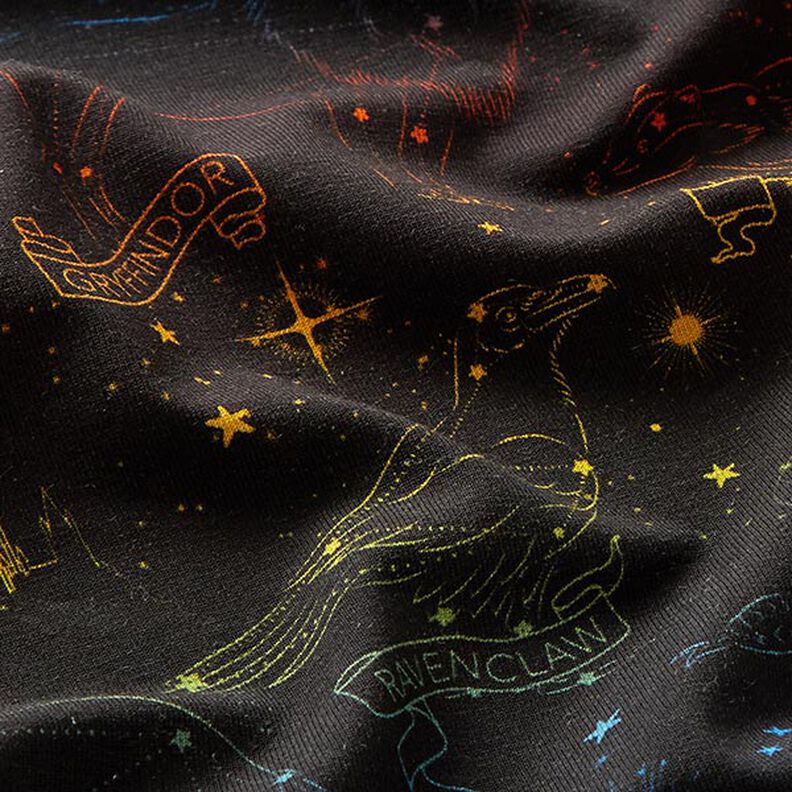 Katoenjersey Licentiestof Patronus Harry Potter | Warner Bros. – zwart,  image number 2