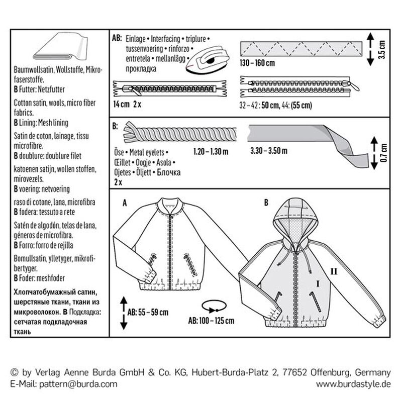 Jas | Blouson, Burda 6478 | 32 - 44,  image number 10