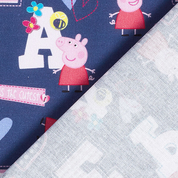 Cretonne Licentiestof Peppa Pig “Peppa” | ABC Ltd. – marineblauw, image number 4