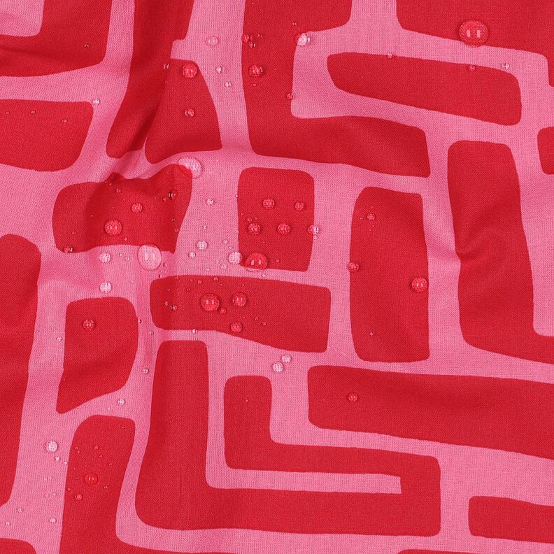 Gecoate katoen abstract – rood/pink,  image number 2