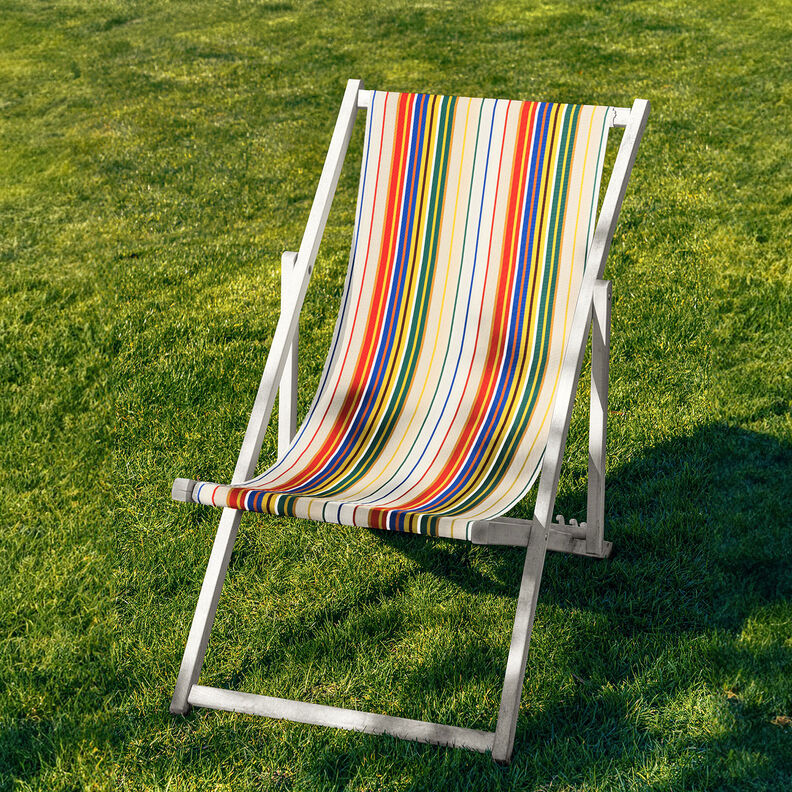 Outdoor Ligstoel stof Lengtestrepen 44 cm – natuur,  image number 5