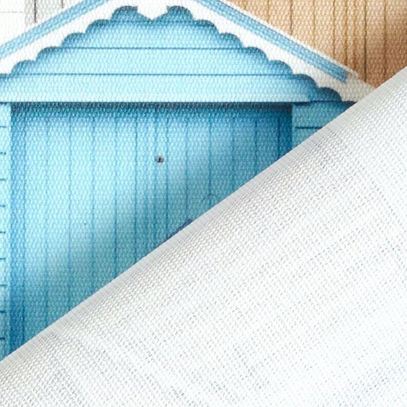 Outdoorstof Canvas Strandhuizen – blauw/wit,  image number 4