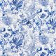 Decostof Canvas weelderige bloemen 280 cm – koningsblauw/wit,  thumbnail number 1