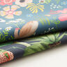 Outdoorstof Canvas canvas vogels en bloemen – staalblauw,  thumbnail number 5