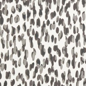 Outdoorstof Canvas grote stippen – ivoor/grijs, 