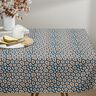 Decostof Half panama abstract luipaardpatroon – blauw/cashew,  thumbnail number 7