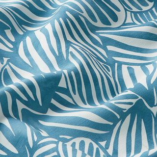 Outdoorstof Canvas Abstracte bladeren – blauw, 