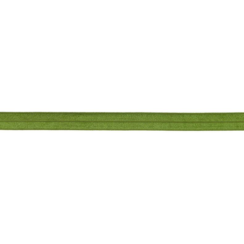 Elastische boordstrook glanzend [15 mm] – olijf,  image number 1
