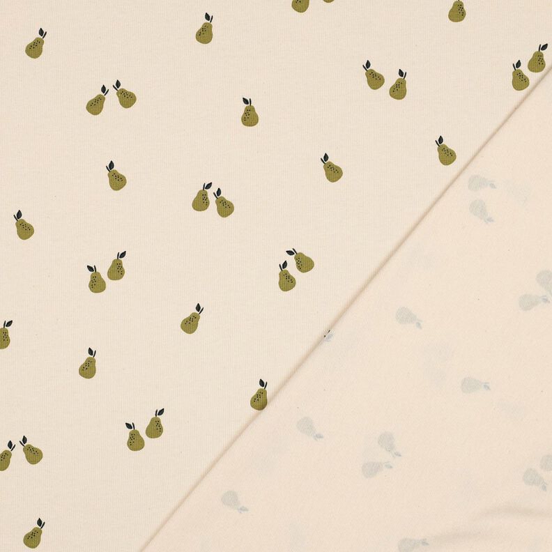 GOTS Katoenjersey Peren | Poppy Fabrics – lichtbeige/lichtolijf, image number 4