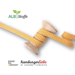 Biologische vlechtkoord Twist Me Dots [ 15 mm ] | Albstoffe – oranje/wit, 