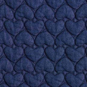 Jeans Doorgestikte stof Harten – nachtblauw, 