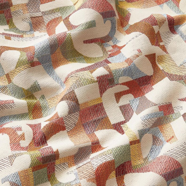 Decostof Gobelin Kleurrijke vormen – lichtbeige/lichtgeel,  image number 2