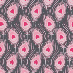 Katoenjersey Pavo | Stoff&Liebe – leigrijs/intens roze, 