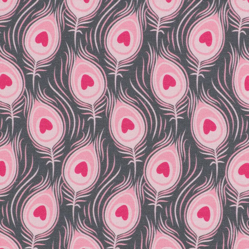 Katoenjersey Pavo | Stoff&Liebe – leigrijs/intens roze,  image number 1