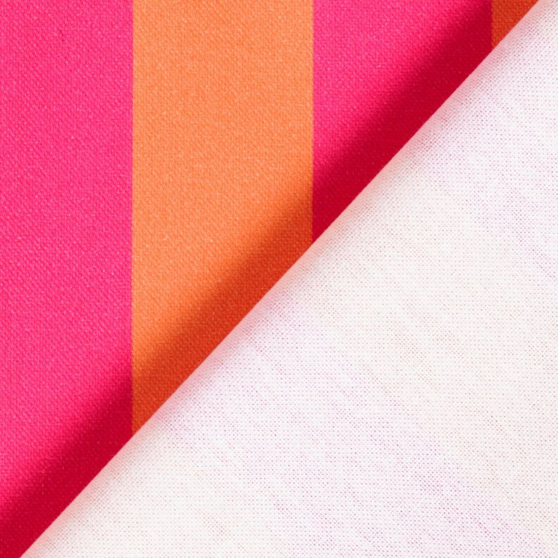 Decostof Half panama Blokstrepen – intens roze/oranje,  image number 4