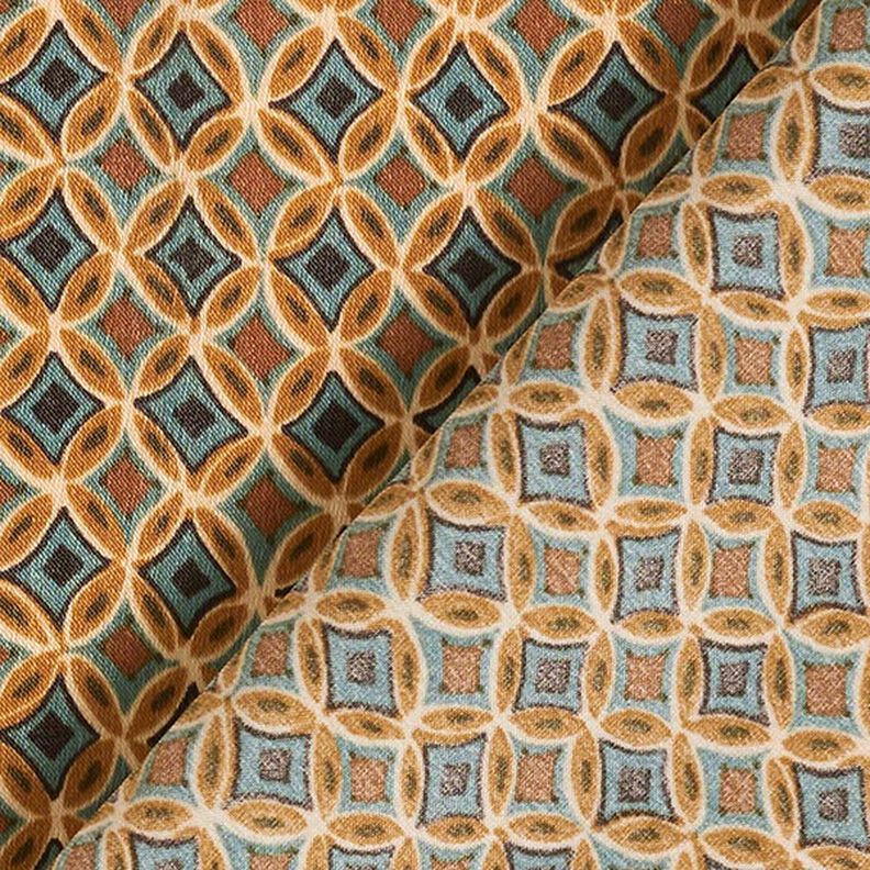 Satijn geometrisch retro patroon – karamel,  image number 4
