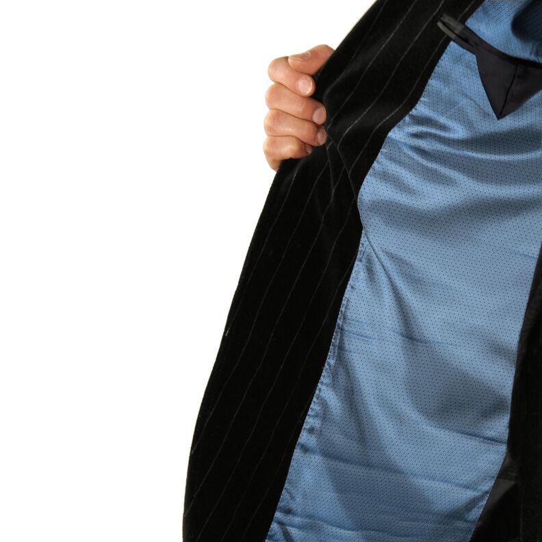 Voeringstof Jacquard Mini-ruiten – blauw, image number 4