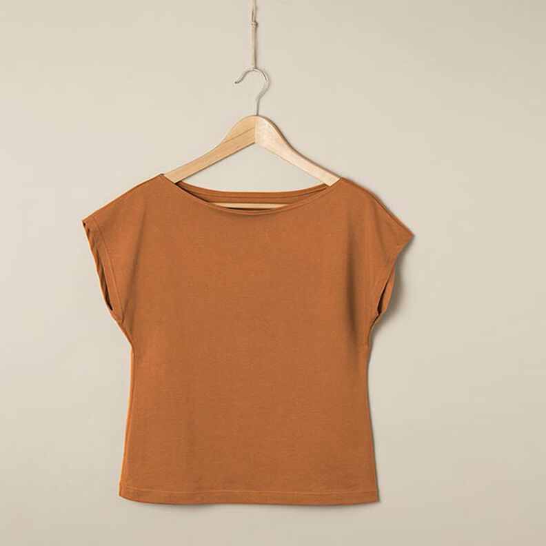 Katoenjersey medium effen – terracotta,  image number 6