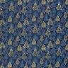 Katoenen stof Popeline Delicate dennenbomen – nachtblauw/goud,  thumbnail number 6