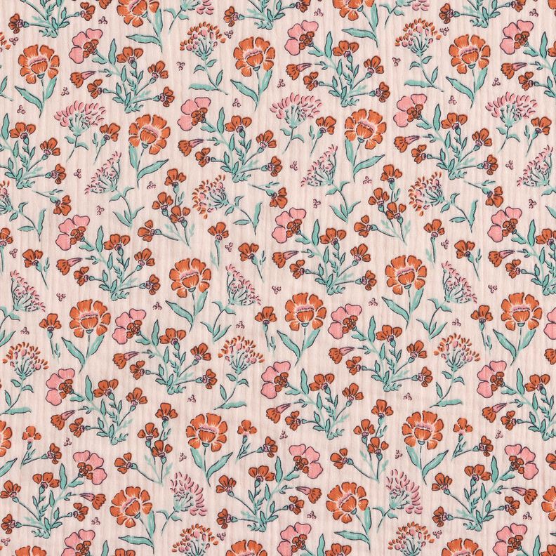 Mousseline/dubbel gehaakte stoffen Bloemenweide | Poppy Fabrics – roos,  image number 1