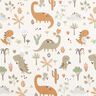 Katoenpopeline vrolijke dinosaurussen – creme/reekalf,  thumbnail number 1