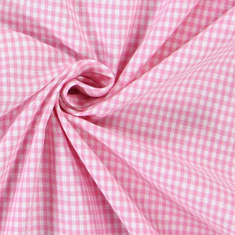 Katoenen stof Vichy ruit 0,2 cm – roze/wit,  image number 2