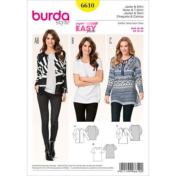 Jas / shirt, Burda 6610,  image number 1