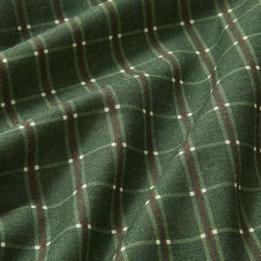 Decostof Half panama elegante ruit – dennengroen/karmijnrood, 