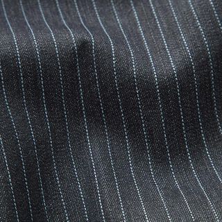 Effen denim naaldstrepen – nachtblauw, 