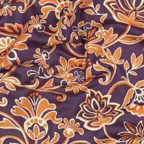 Romaniet jersey Paisley bloemen | Poppy Fabrics – lila, 