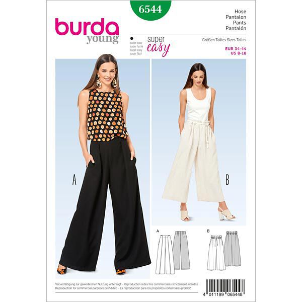 broek, Burda 6544,  image number 1