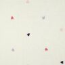 Teddy pluche geborduurde harten | Poppy Fabrics – ivoor/roos,  thumbnail number 1