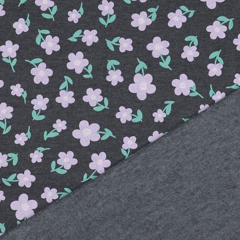 Sweatshirt Bloemen | by Poppy – anthraciet/lila,  image number 4