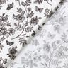 Viscosestof Bloemen en vlinders – wit/zwart,  thumbnail number 4