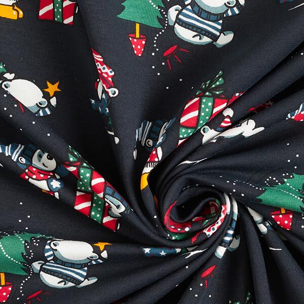 Sweatshirt geruwd IJsberen vieren Kerstmis – marineblauw, image number 3